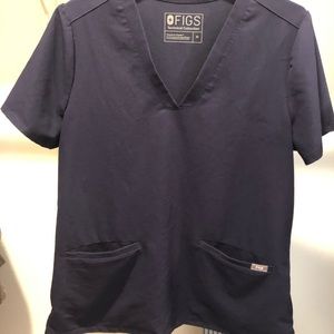 Medium navy figs scrub top